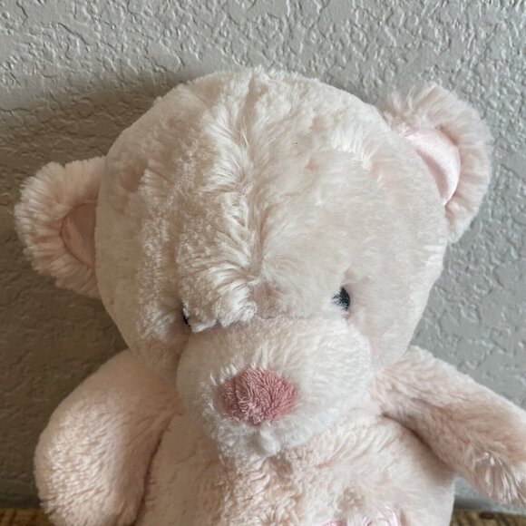 Nat & Jules Stuffed Plush Musical Teddy Bear Wind Up Heart Pink Baby Girl Lovey - Picture 3 of 8